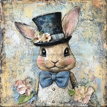 Easter Sign, Cute Bunny,, DCO-12757, Sign For Wreath, 10x10
